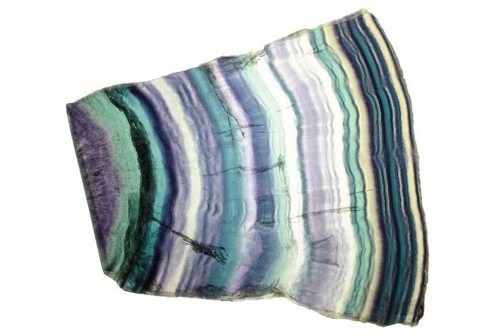 Colorful, Polished Rainbow Fluorite Slab #264664